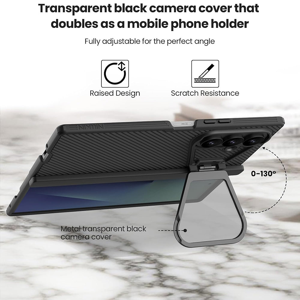 Θήκη MagSafe για Samsung Galaxy Z Fold8 Ultra F976, Nillkin, CamShield Pro με Διαφανές Μαύρο Κάλυμμα Φακού και Θήκη για S-Pen, Μαύρη