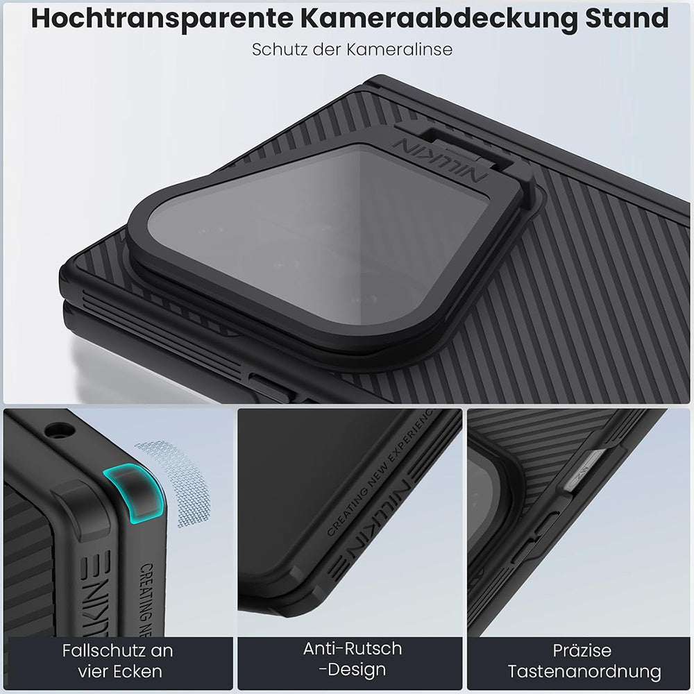Θήκη MagSafe για Samsung Galaxy Z Fold8 Ultra F976, Nillkin, CamShield Pro με Διαφανές Μαύρο Κάλυμμα Φακού και Θήκη για S-Pen, Μαύρη
