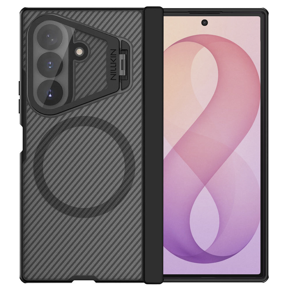 Θήκη MagSafe για Samsung Galaxy Z Fold8 Ultra F976, Nillkin, CamShield Pro με Διαφανές Κάλυμμα Φακού, Μαύρη Διαφανής