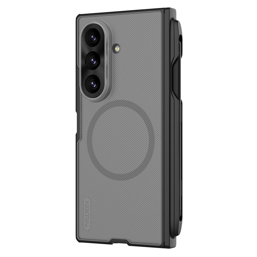 MagSafe Case for Samsung Galaxy Z Fold8 Ultra F976, Nillkin, Super Frosted Shield with Pen Holder, Transparent Black