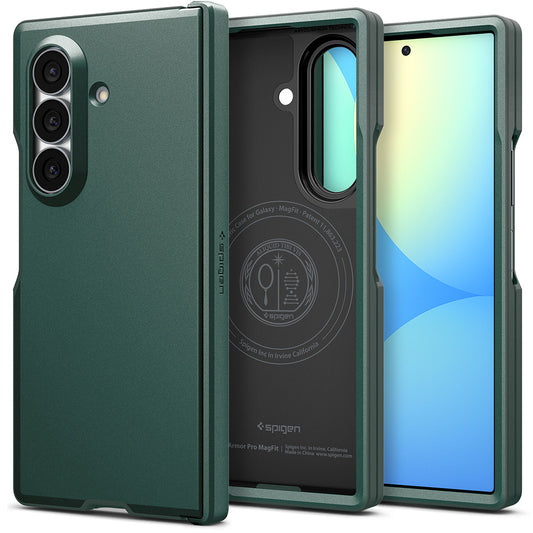 Θήκη MagSafe για Samsung Galaxy Z Fold8 Ultra F976, Spigen, Tough Armor Pro, Πράσινο ACS11851