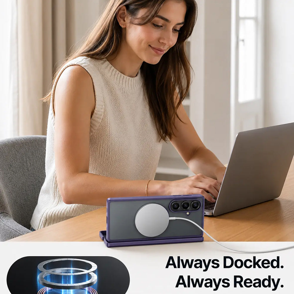 Θήκη MagSafe για Samsung Galaxy Z Fold8 Ultra F976, Torras, Guardian, Σκούρο Μωβ