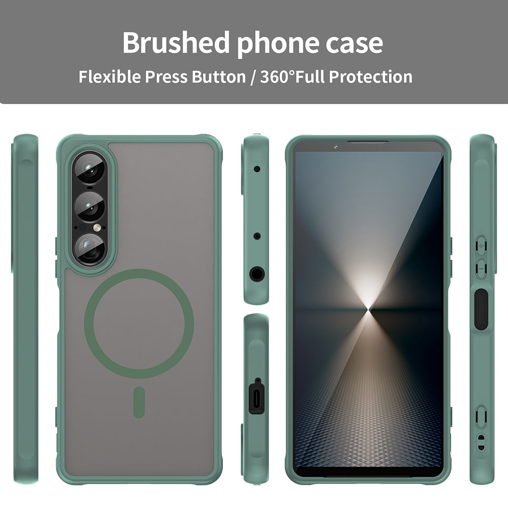 Θήκη MagSafe για Sony Xperia 1 VII, Techsuit, HaloFrost II, Πράσινο