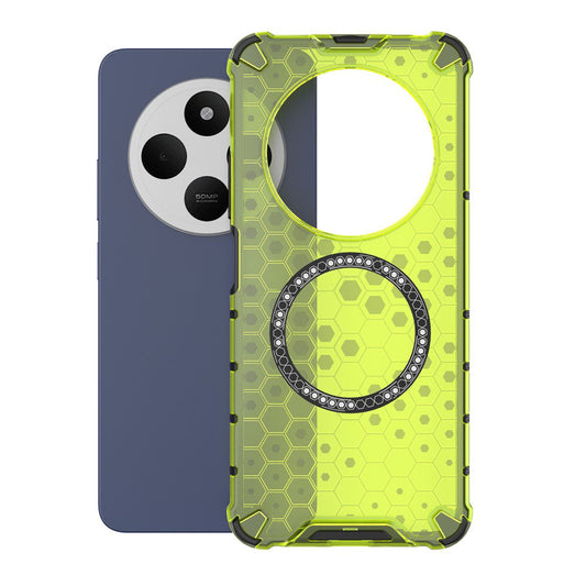 Θήκη MagSafe για Xiaomi Poco C75 / Redmi 14C, Techsuit, HoneyComb Shield, Πράσινο