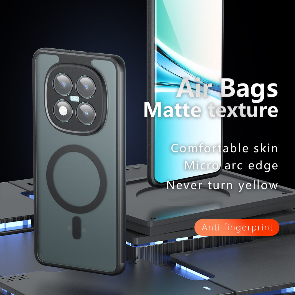 Θήκη MagSafe για Xiaomi Poco M8 Pro / Redmi Note 15 Pro+ 5G, Techsuit, PureFrost, Ματ Μαύρη