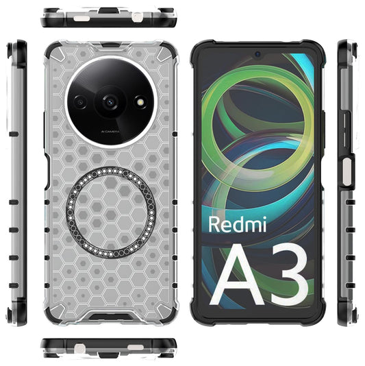 Θήκη MagSafe για Xiaomi Redmi A3x / A3, Techsuit, HoneyComb Shield, Λευκή