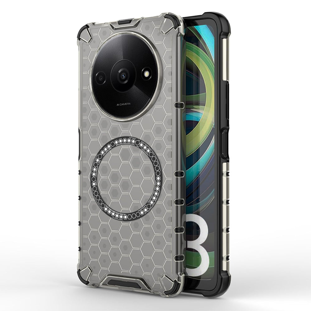 Θήκη MagSafe για Xiaomi Redmi A3x / A3, Techsuit, HoneyComb Shield, Μαύρο