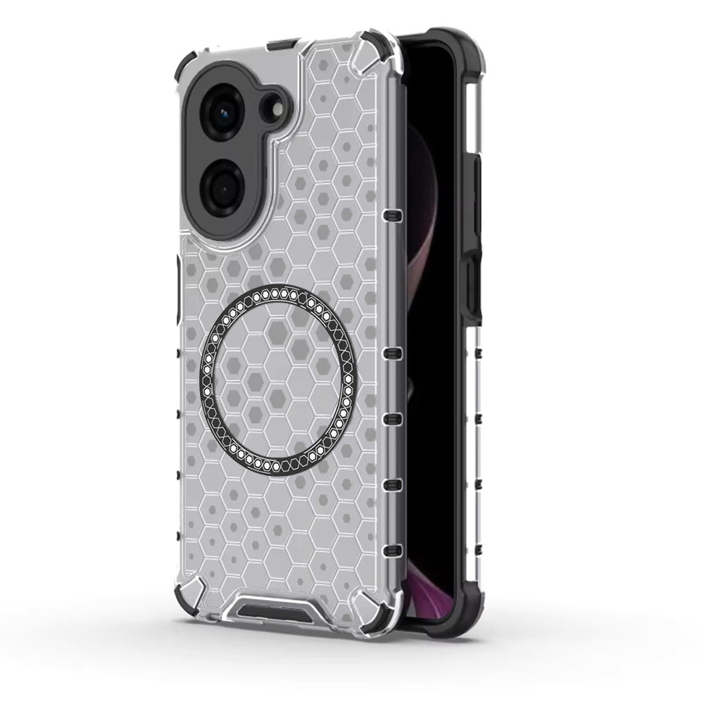 Θήκη MagSafe για Xiaomi Redmi A5 4G (Περιφερειακή), Techsuit, HoneyComb Shield, Λευκή