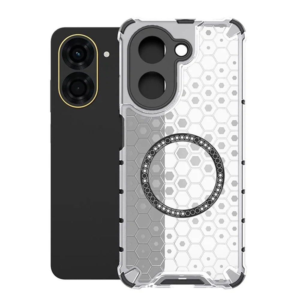 Θήκη MagSafe για Xiaomi Redmi A5 4G (Περιφερειακή), Techsuit, HoneyComb Shield, Λευκή