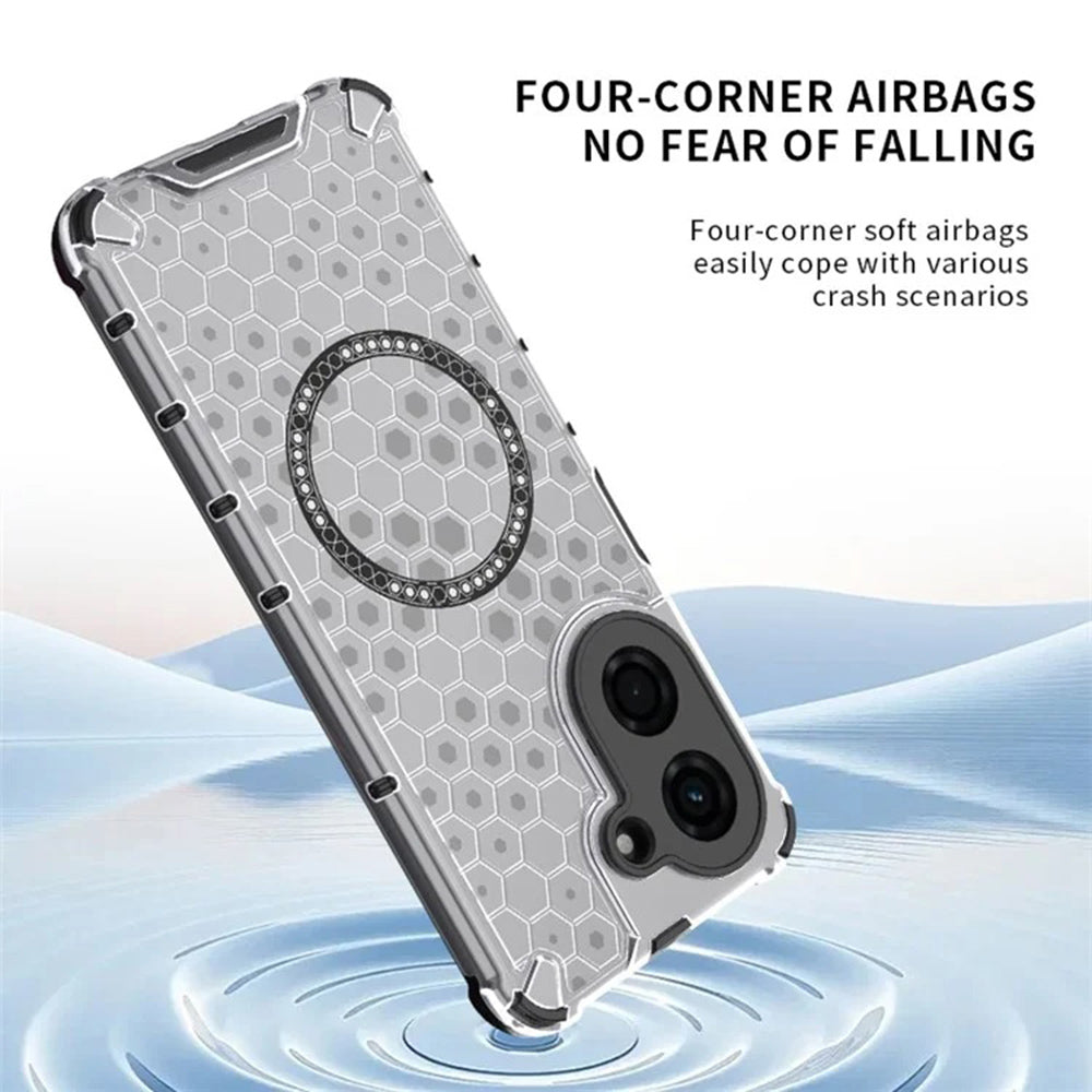 Θήκη MagSafe για Xiaomi Redmi A5 4G (Περιφερειακή), Techsuit, HoneyComb Shield, Μαύρη