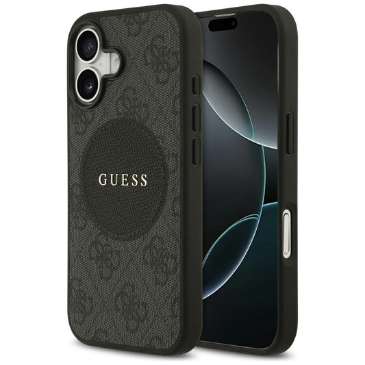 Θήκη MagSafe για Apple iPhone 17, Guess, 4G Circle Classic Logo, Μαύρη