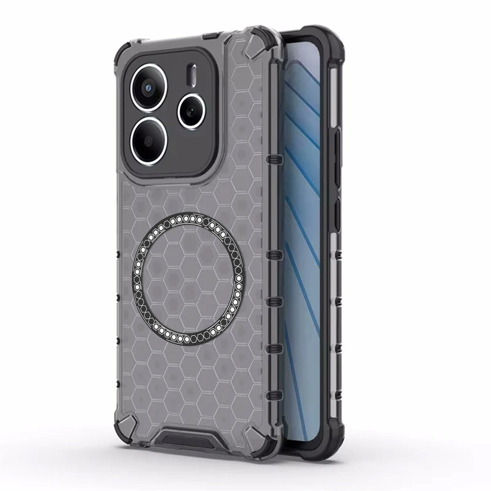 Θήκη MagSafe για Xiaomi Redmi Note 14 5G, Techsuit, HoneyComb Shield, Μαύρη