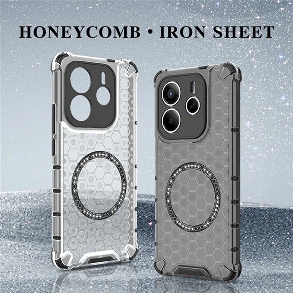 Θήκη MagSafe για Xiaomi Redmi Note 14 5G, Techsuit, HoneyComb Shield, Μαύρη