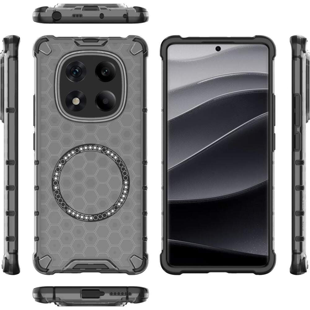 Θήκη MagSafe για Xiaomi Redmi Note 14 Pro 4G, Techsuit, HoneyComb Shield, Μαύρη