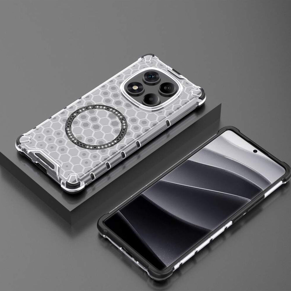 Θήκη MagSafe για Xiaomi Redmi Note 14 Pro+ 5G, Techsuit, HoneyComb Shield, Λευκό