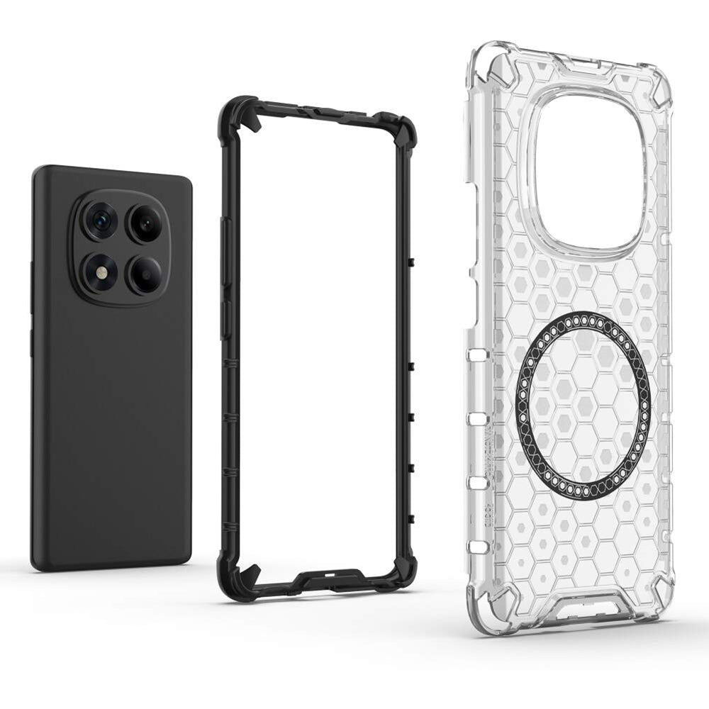 Θήκη MagSafe για Xiaomi Redmi Note 14 Pro+ 5G, Techsuit, HoneyComb Shield, Μαύρο