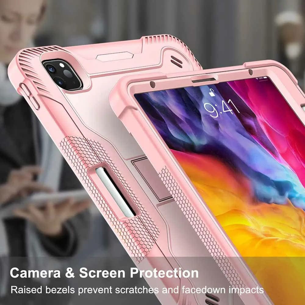 Θήκη για Apple iPad Pro 11 (2024), Techsuit, Rugged TabShell, Ροζ