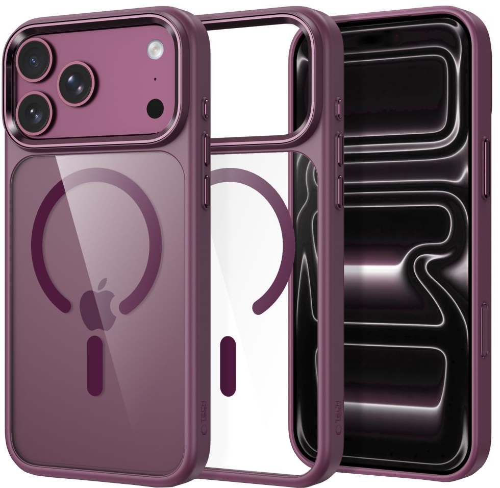 Θήκη για Apple iPhone 18 Pro Max / 17 Pro Max, Tech-Protect, Magmat CC, Διάφανο Βυσσινί