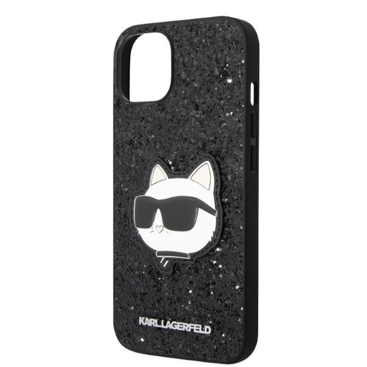 Case for Apple iPhone 14 Plus, Karl Lagerfeld, Glitter Choupette Patch, Black