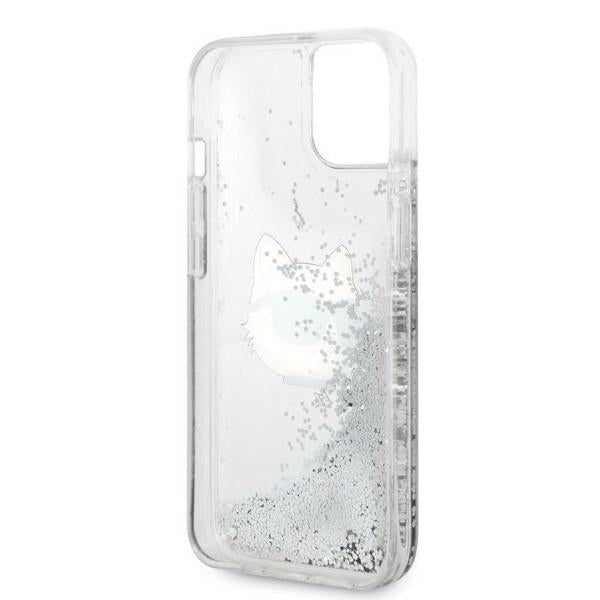 Θήκη για Apple iPhone 14 Plus, Karl Lagerfeld, Glitter Choupette's Head, Ασημί