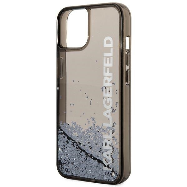 Θήκη για Apple iPhone 14 Plus, Karl Lagerfeld, Liquid Glitter KL Logo, Μαύρη
