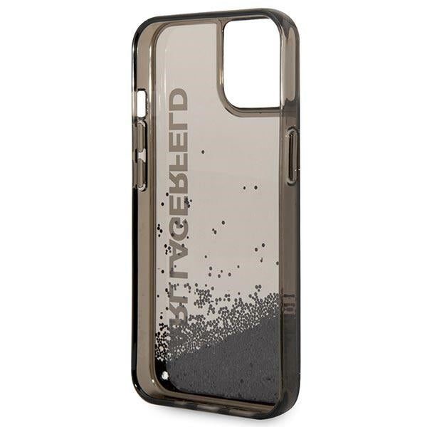 Θήκη για Apple iPhone 14 Plus, Karl Lagerfeld, Liquid Glitter KL Logo, Μαύρη
