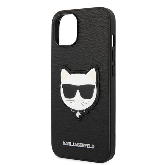 Θήκη για Apple iPhone 14 Plus, Karl Lagerfeld, Saffiano Choupette's Head, Μαύρη