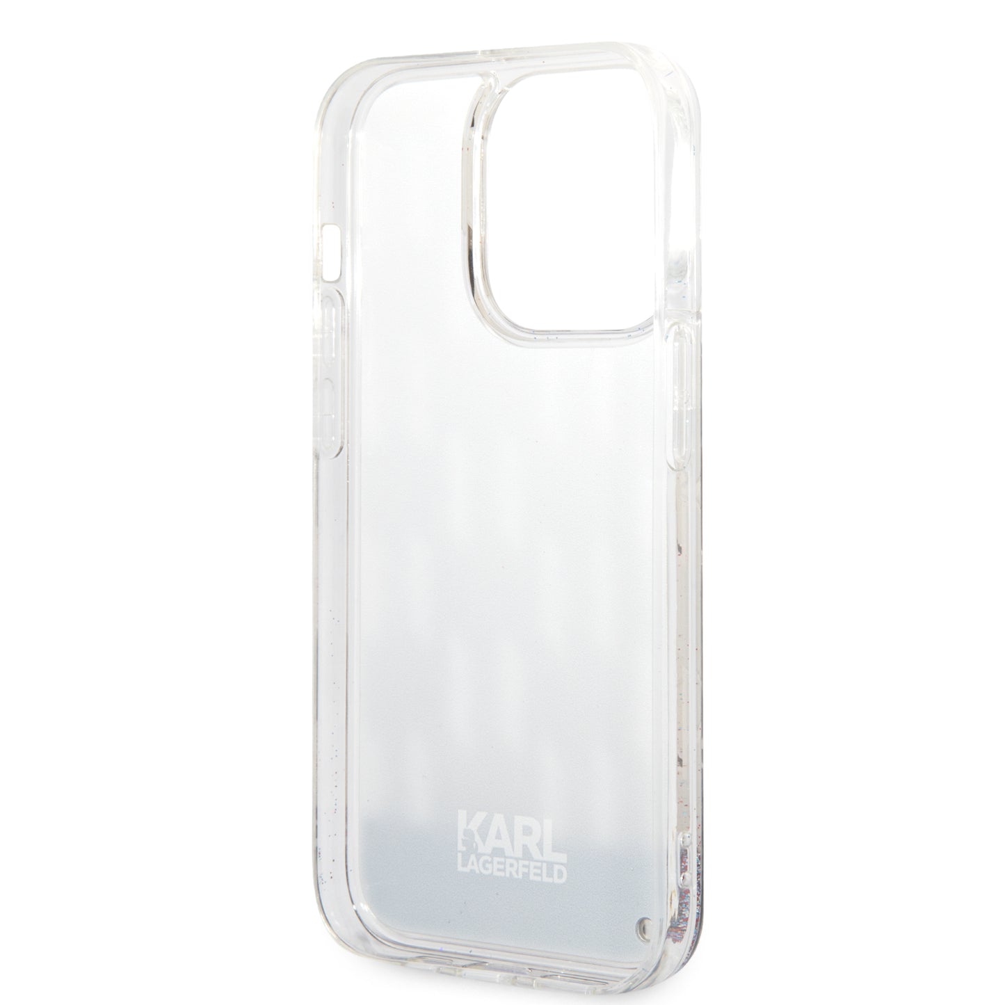 Θήκη για Apple iPhone 14 Pro, Karl Lagerfeld, Liquid Glitter Monogram, Ασημί