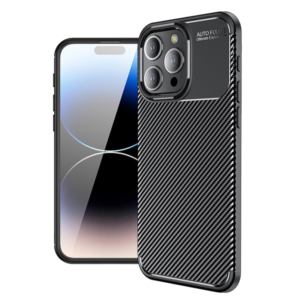 Θήκη για Apple iPhone 14 Pro, Techsuit, CarbonFiber, Μαύρη