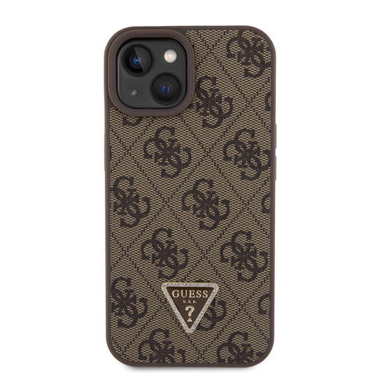 Θήκη για Apple iPhone 15, Guess, Crossbody 4G Metal Logo, Καφέ