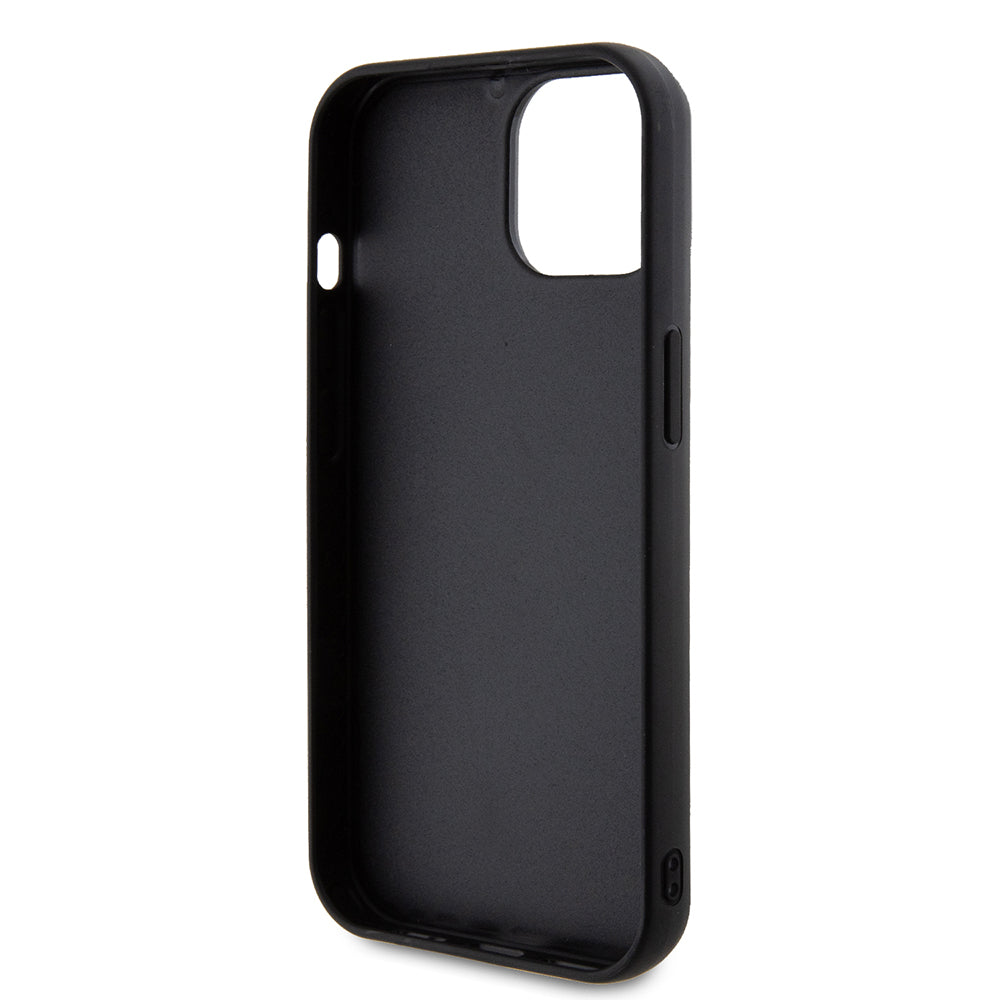 Θήκη για Apple iPhone 15, Guess, Quilted Metal Logo, Μαύρη