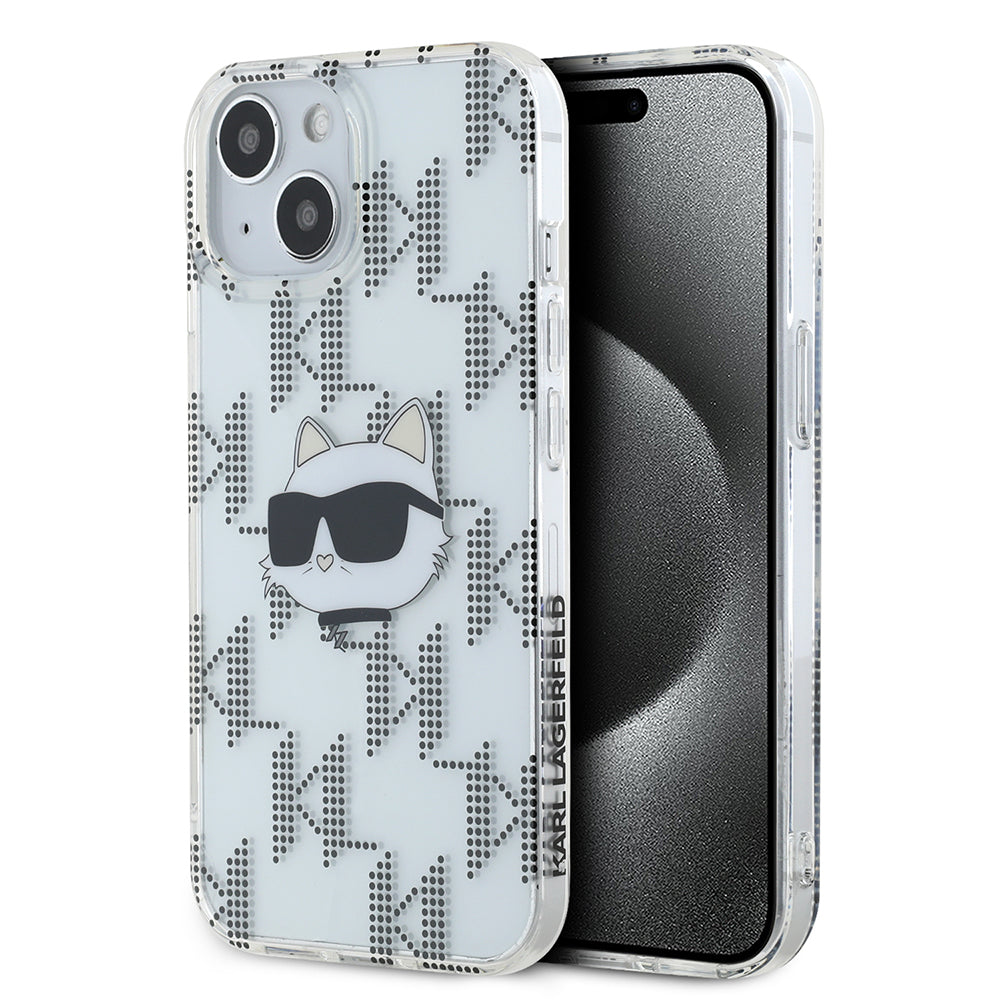 Θήκη για Apple iPhone 15, Karl Lagerfeld, IML Electroplated Choupette Head, Διάφανη