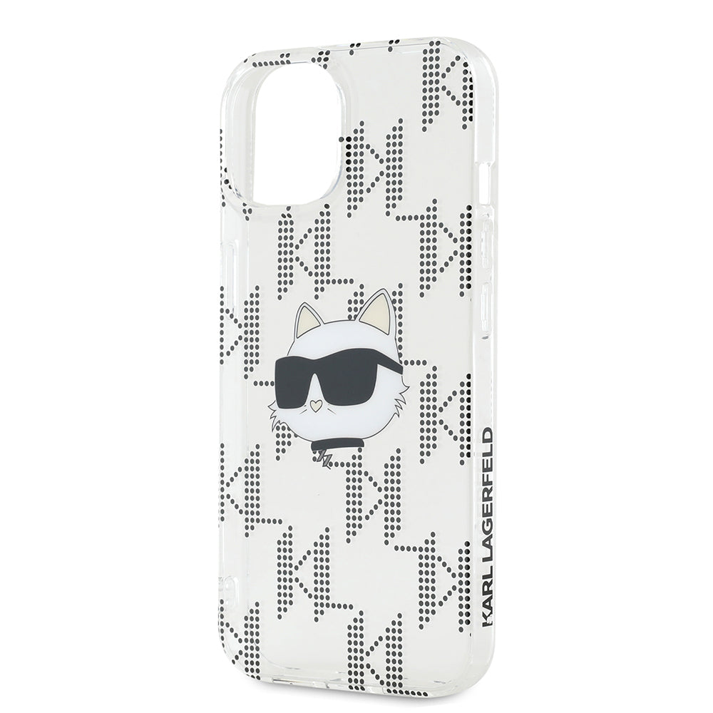 Θήκη για Apple iPhone 15, Karl Lagerfeld, IML Electroplated Choupette Head, Διάφανη