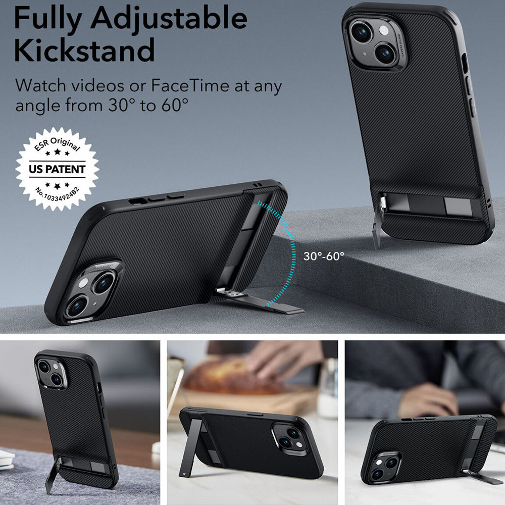 Θήκη για Apple iPhone 15 Plus, ESR, Air Shield Boost Kickstand, Μαύρη