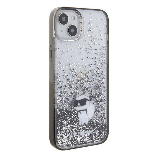 Θήκη για Apple iPhone 15 Plus, Karl Lagerfeld, Liquid Glitter Choupette, Διάφανη