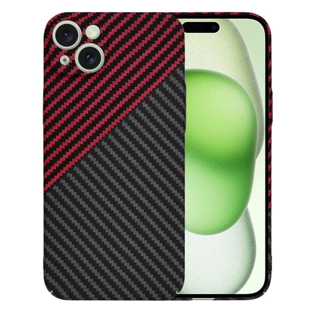 Θήκη για Apple iPhone 15 Plus, Techsuit, Carbonite FiberShell, Μαύρο Κόκκινο