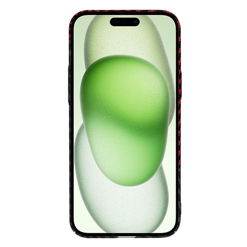 Θήκη για Apple iPhone 15 Plus, Techsuit, Carbonite FiberShell, Μαύρο Κόκκινο
