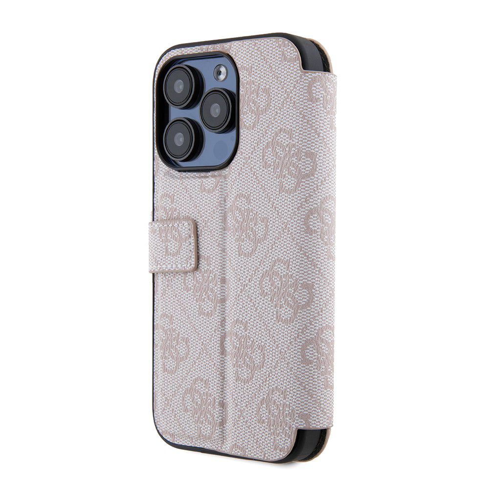 Θήκη για Apple iPhone 15 Pro, Guess, 4G Book, Ροζ