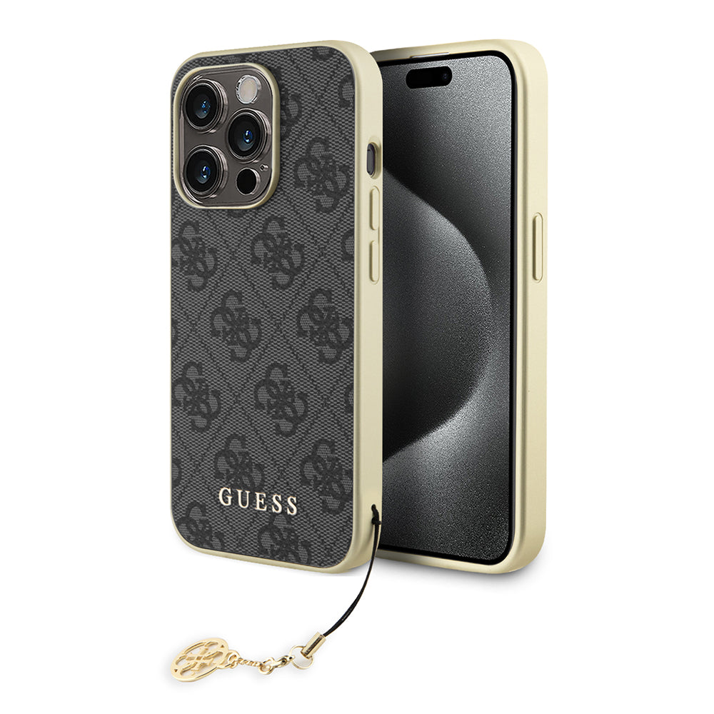 Θήκη για Apple iPhone 15 Pro, Guess, 4G Charm, Γκρι