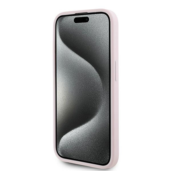 Θήκη για Apple iPhone 15 Pro, Karl Lagerfeld, Diagonal Quilted Script, Ροζ