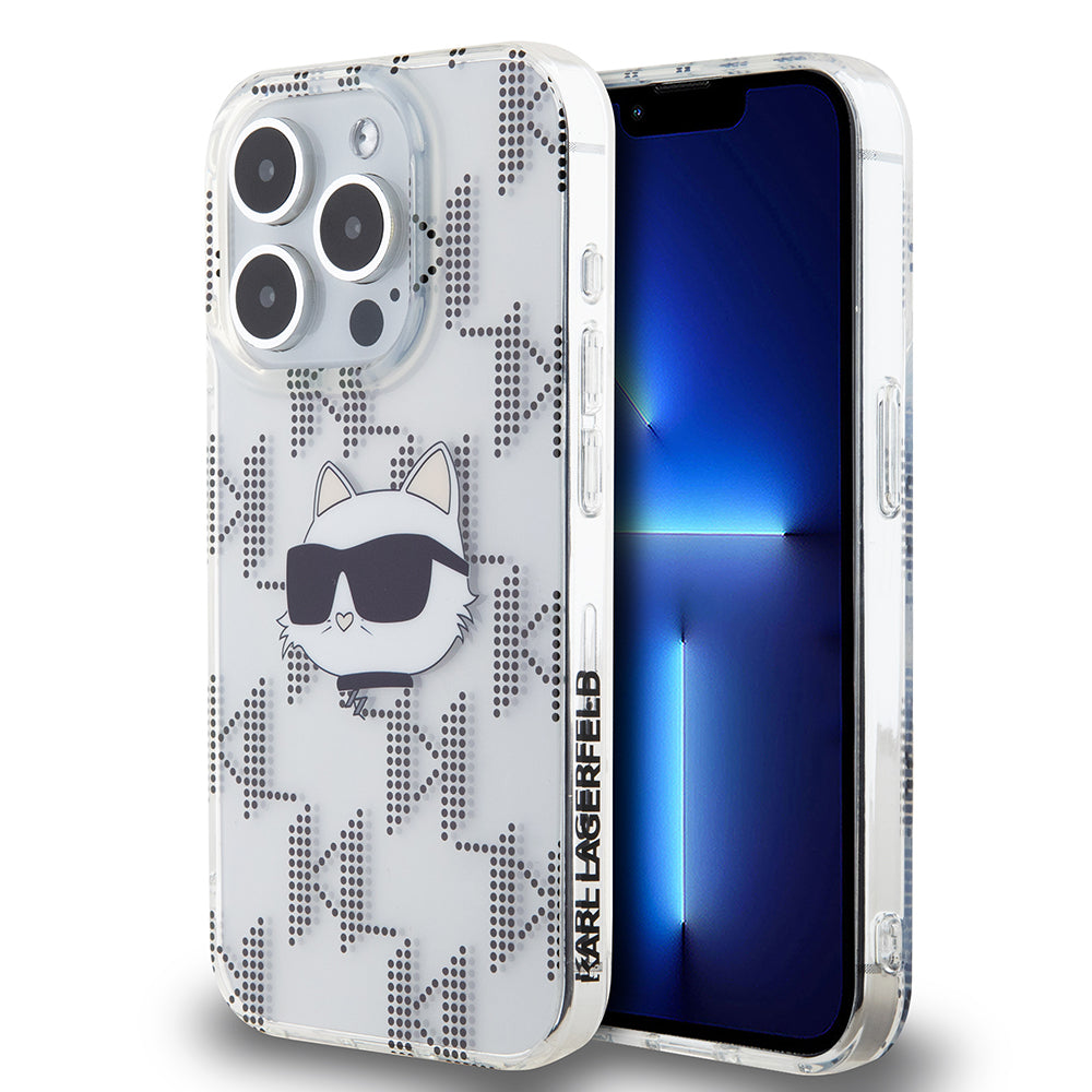 Θήκη για Apple iPhone 15 Pro, Karl Lagerfeld, IML Electroplated Choupette Head, Διάφανη
