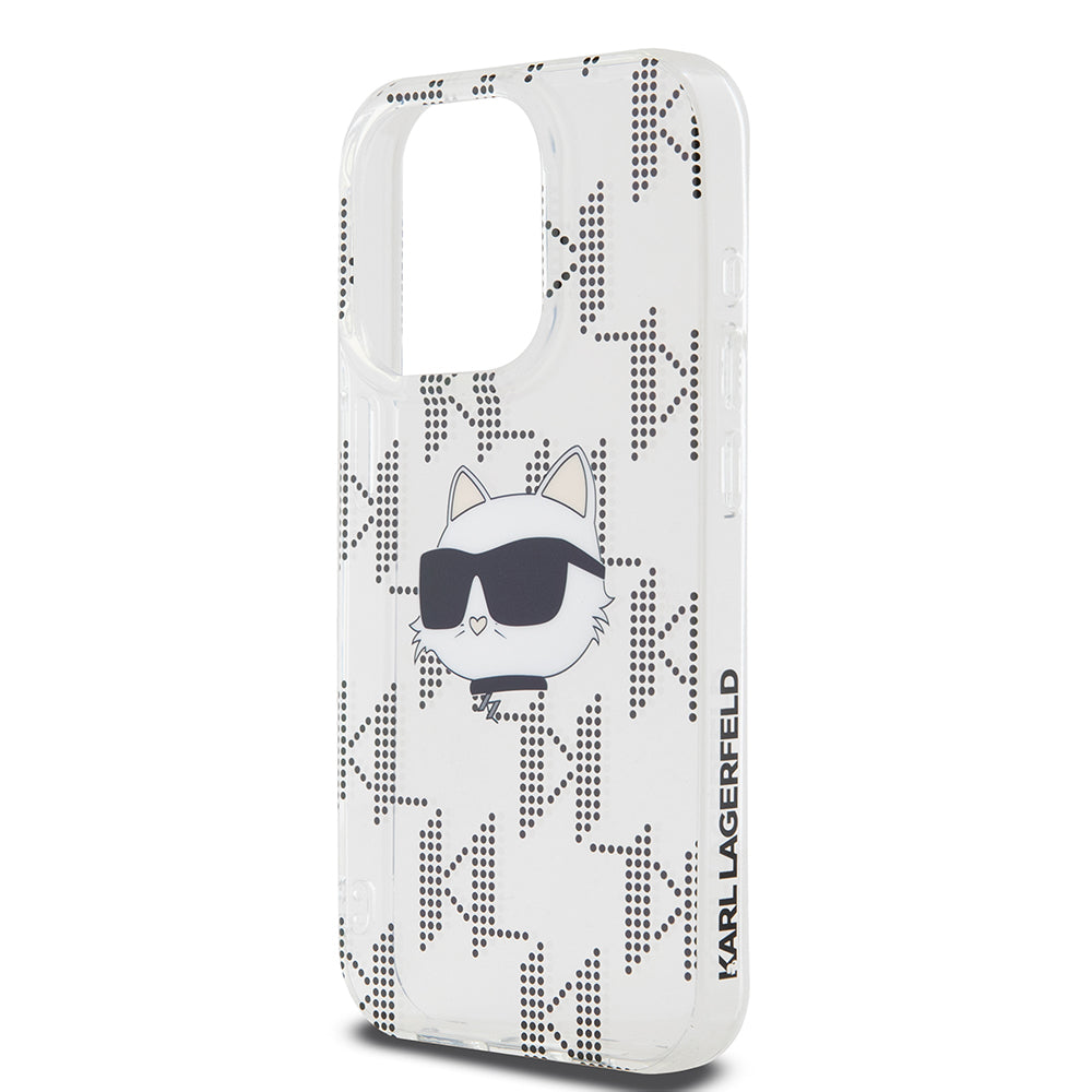 Θήκη για Apple iPhone 15 Pro, Karl Lagerfeld, IML Electroplated Choupette Head, Διάφανη