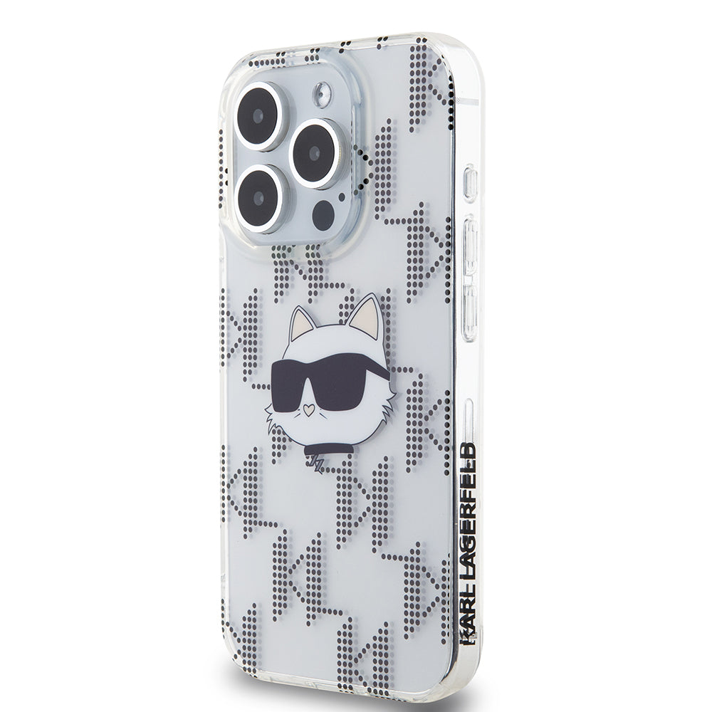 Θήκη για Apple iPhone 15 Pro, Karl Lagerfeld, IML Electroplated Choupette Head, Διάφανη