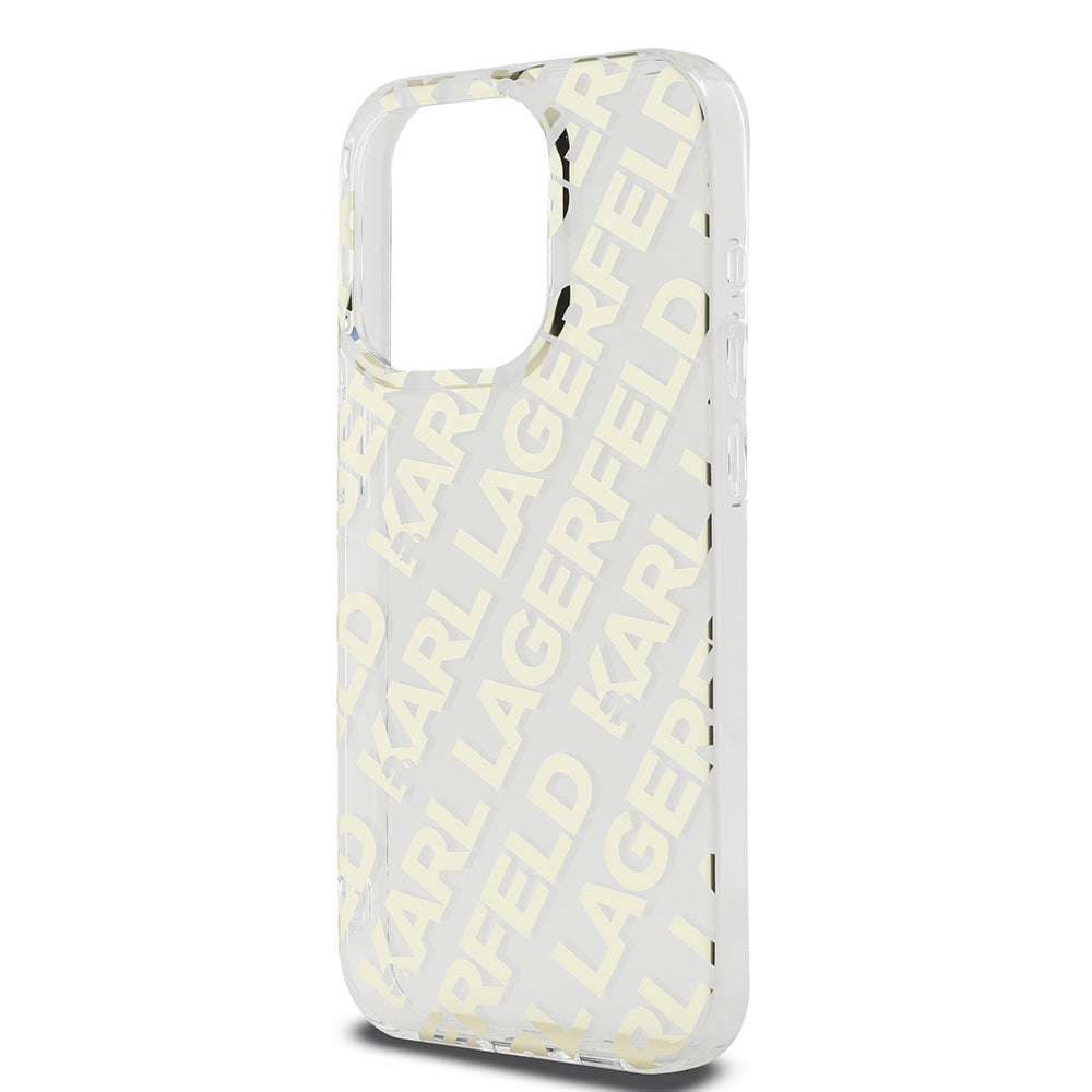 Θήκη για Apple iPhone 15 Pro, Karl Lagerfeld, IML Electroplated Repeated Logo, Χρυσή