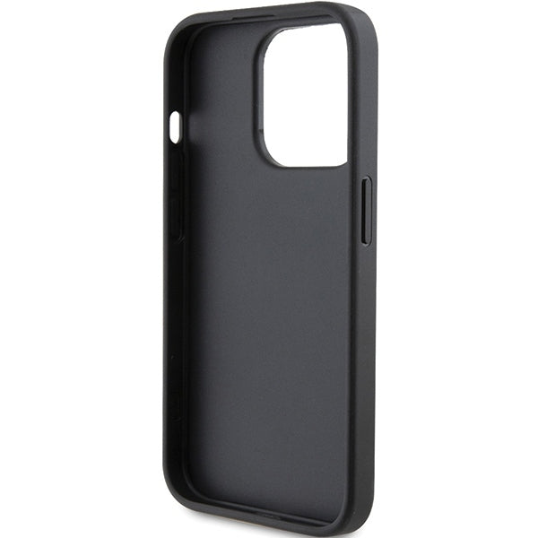 Θήκη για Apple iPhone 15 Pro, Karl Lagerfeld, Saffiano Card Slot Metal Karl & Choupette, Μαύρη
