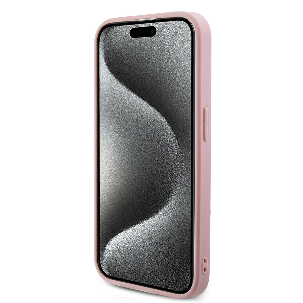 Θήκη για Apple iPhone 15 Pro Max, Guess, Iridescent Metal Script, Ροζ