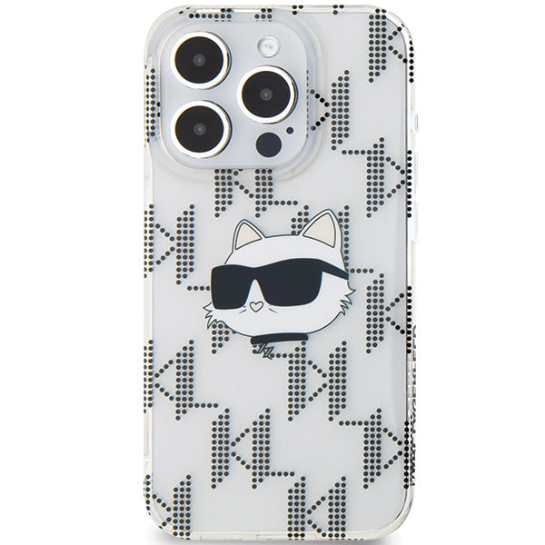 Θήκη για Apple iPhone 15 Pro Max, Karl Lagerfeld, IML Electroplated Choupette Head, Διάφανη