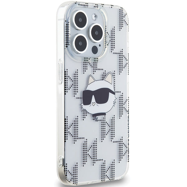 Θήκη για Apple iPhone 15 Pro Max, Karl Lagerfeld, IML Electroplated Choupette Head, Διάφανη