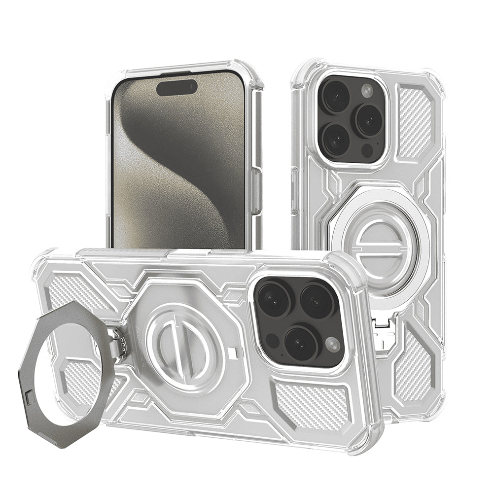 Θήκη για Apple iPhone 15 Pro Max, Techsuit, Carbon Shield Pro, Λευκό