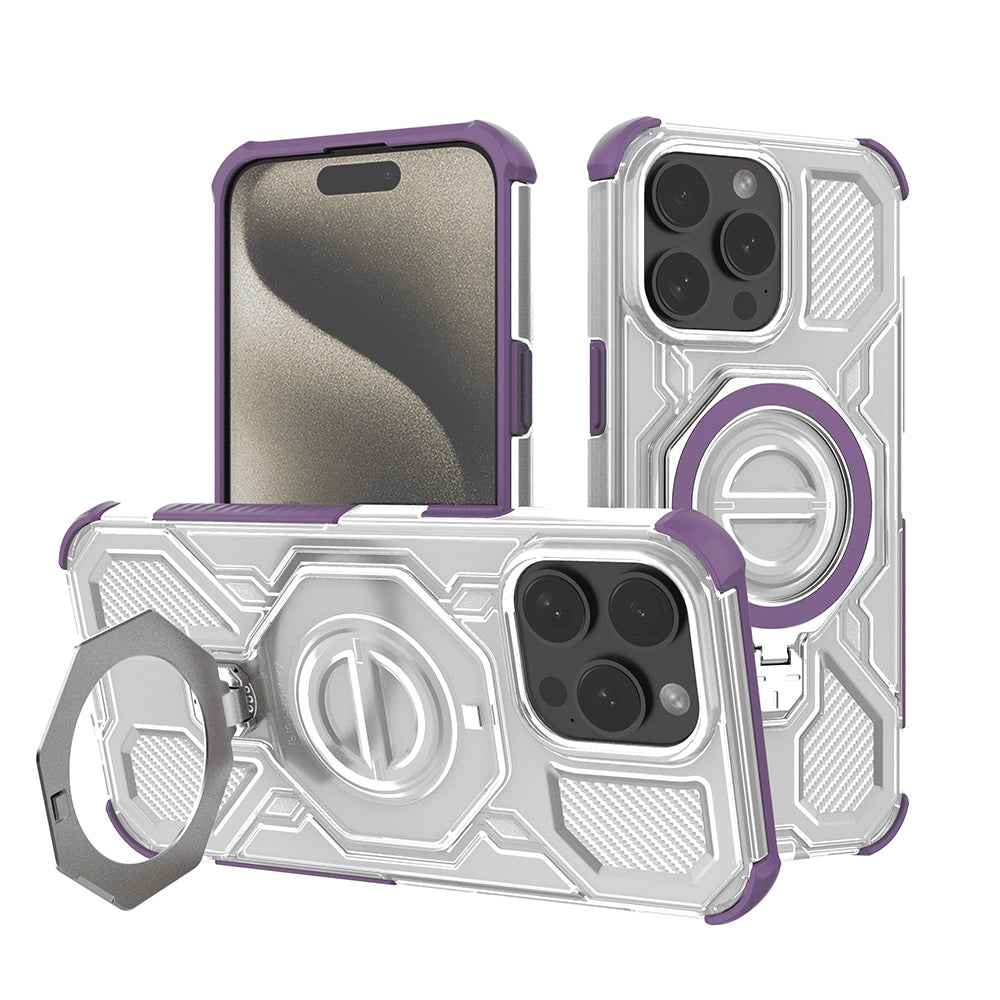 Θήκη για Apple iPhone 15 Pro Max, Techsuit, Carbon Shield Pro, Μωβ